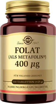 Solgar Folat als Metafolin 400µ Tabletten (100 Stk.)