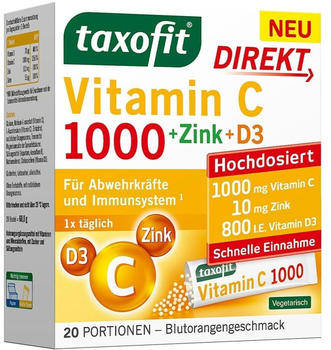 Taxofit Vitamin C 1000 + Zink + D3 Direkt Granulat (20 Stk.)