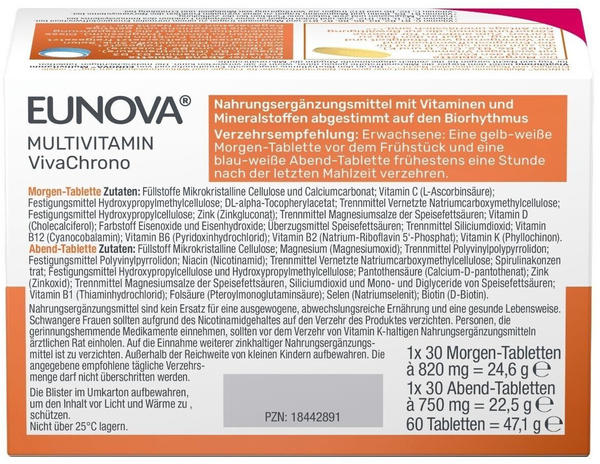 Eunova Multivitamin VivaChrono Tabletten (2x30 Stk.)