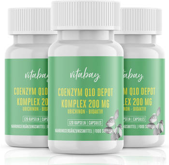 Vitabay Coenzym Q10 Ubichinon Komplex 200mg Kapseln (360 Stk.)