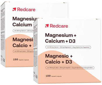 Shop-Apotheke RedCare Magnesium+Calcium+D3 Kapseln (2x180 Stk.)