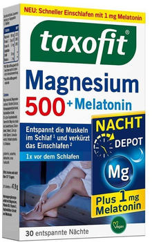 Taxofit Magnesium 500 + Melatonin Nacht Depot Tabletten (30 Stk.)