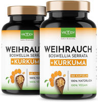 2x VROODY Weihrauchkapseln hochdosiert Boswellia Serrata 2000mg Tagesdosis - 2x 180
