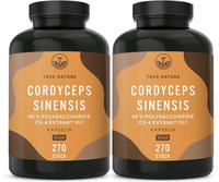 Cordyceps Sinensis Kapseln - 40% Polysaccharide, Made in DE 2x270 St
