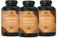 Cordyceps Sinensis Kapseln - 40% Polysaccharide, Made in DE 3x270 St
