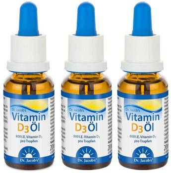 Dr. Jacobs Vitamin D3 Öl 640 Tropfen 800 IE D3 vegetarisch (3x20 ml)