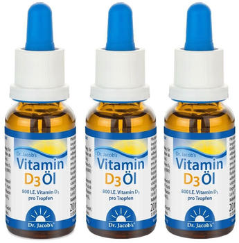 Dr. Jacobs Vitamin D3 &Ouml;l 640 Tropfen 800 IE D3 vegetarisch (3x20 ml)