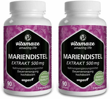 Vitamaze Mariendistel Extrakt 500mg Kapseln (2x90 Stk.)