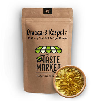 Taste Market Omega-3 1000mg Fischöl Kapseln (500 Stk.)