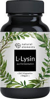 L-Lysin &ndash; 365 Kapseln &ndash; 800mg pures L Lysin aus 1000mg L-Lysin HCl/Tag &ndash; Aus