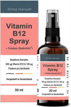 EXVital Vitamin B12 Spray + Fols&auml;ure Quatrefolic&reg; (30ml)