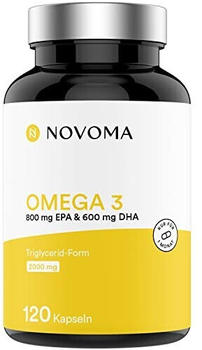 Novoma Omega 3 800mg EPA & 600mg DHA Kapseln (120 Stk.)