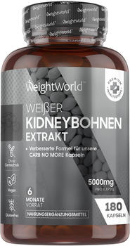 Weight World Weißer Kidneybohnen Extrakt 5000mg Kapseln (180 Stk.)