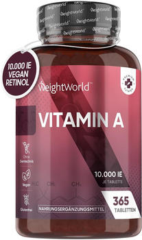 Weight World Vitamin A 10.000 I.E. Tabletten (365 Stk.)