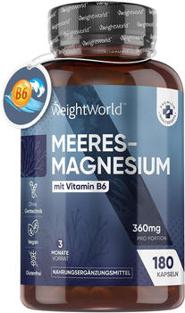 Weight World Meeres-Magnesium + Vitamin B6 Kapseln (180 Stk.)