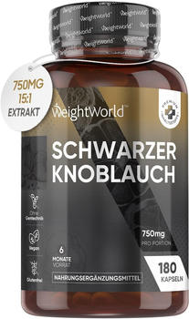 Weight World Schwarzer Knoblauch 750mg Kapsel (180 Stk.)