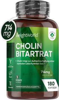 Weight World Cholin Bitartrat 714mg Kapseln (180 Stk.)