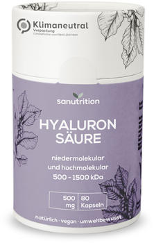 Sanutrition Hyalurons&auml;ure 500mg Kapseln (80 Stk.)
