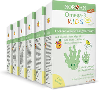 Norsan Omega-3 Kids Jelly Vegan Tutti-Frutti (6x45 Stk.)