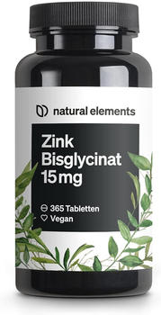 natural elements Zink 15mg Tabletten (365 Stk.)
