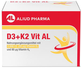 Aliud D3 + K2 Vit 2000 I.E./80&micro;g Kapse&ouml;n (90 Stk.)
