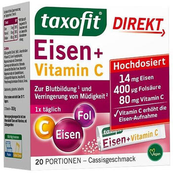 Taxofit Eisen + Vitamin C Direkt Granulat (20 Stk.)