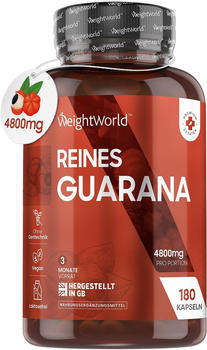 Weight World Reines Guarana 4800mg Kapseln (180 Stk.)