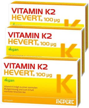 Hevert Vitamin K2 100 µg Kapseln (3x60 Stk.)