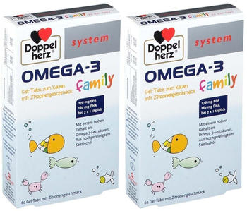 Doppelherz system Omega-3 family Gel-tabs (2x60 Stk.)