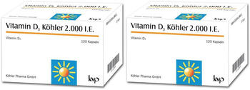 K&ouml;hler Pharma Vitamin D3 K&ouml;hler 2000 IE Kapseln (2x120 Stk.)