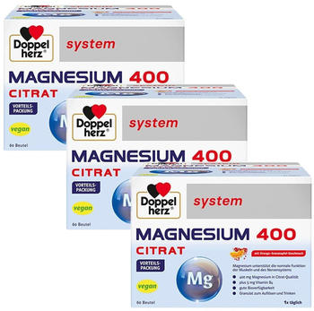 Doppelherz system Magnesium 400 Citrat Granulat (3x60 Stk.)