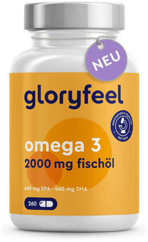 GloryFeel Omega 3 2000mg Fisch&ouml;l Kapseln (260 Stk.)