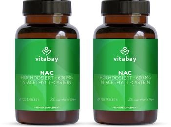 Vitabay NAC N-Acethyl L-Cystein 600mg Kapseln (2x120 Stk.)