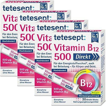 Tetesept Vitamin B12 500 Direkt Stick (4x20 Stk.)