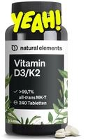 Vitamin D3 + K2 &ndash; > 99,7% all-trans MK-7 & 2000 IE Vitamin D3 &ndash; 240 Tabletten &ndash;