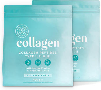 Alpha Foods Collagen Peptides Type I, II & III Pulver Neutral (2x400g)
