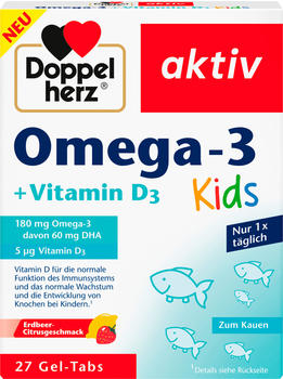 Doppelherz aktiv Omega-3 + Vitamin D3 Kids Kautabletten (27 Stk.)