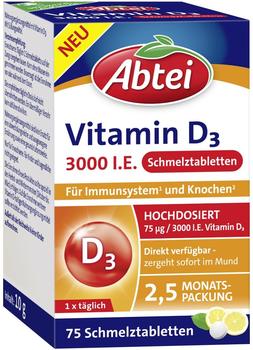 Abtei Vitamin D3 3000 I.E. Schmelztabletten (75 Stk.)