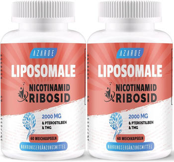 Azaroe Liposomales Nicotinamid Ribosid 2000mg Weichkapseln (2x60 Stk.)