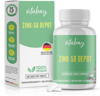 Vitabay Zinc - 50 Depot Tabletten (500 Stk.)