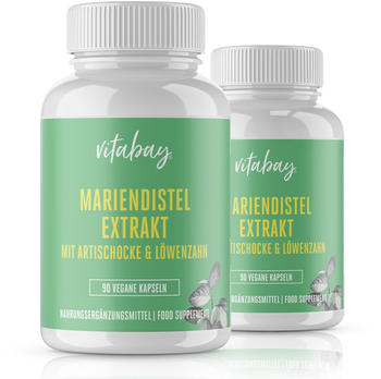 Vitabay Mariendistel hochdosiert mit Artischocke & L&ouml;wenzahn Kapseln (2x90 Stk.)