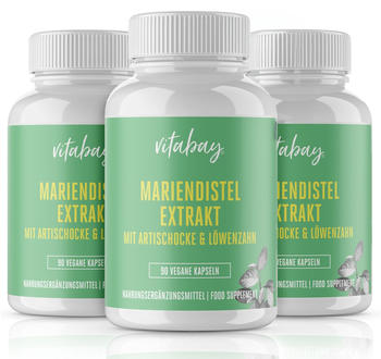 Vitabay Mariendistel hochdosiert mit Artischocke & L&ouml;wenzahn Kapseln (3x90 Stk.)