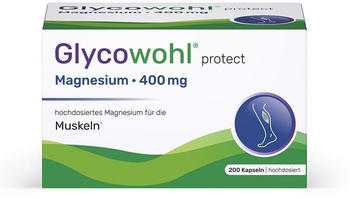 Heilpflanzenwohl Glycowohl Magnesium 400 mg hochdosiert vegan Kapseln (200 Stk.)