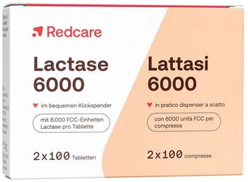 Shop-Apotheke RedCare Lactase 6000 Tabletten 2x100 Stk.