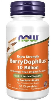 Now Foods BerryDophilus 10 Milliarden Kautabletten (50 Stk.)