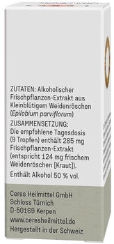 Ceres Weidenröschen Epilobium parviflorum Extr.Tro 20 ml Tropfen – Natürliche Pflanzenkraft für Ihr Wohlbefinden