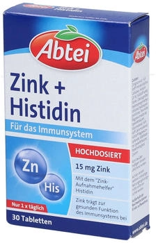 Abtei Zink+Histidin Tabletten Titandioxidfrei 30 ST