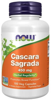 Now Foods Cascara Sagrada 450mg Kapseln (100 Stk.)