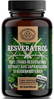 Scheunengut Resveratrol 100:1 Trans-Resveratrol Extrakt Kapseln (60 Stk.)