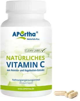 Aportha Natürliches Vitamin C Kapseln (240 Stk.)